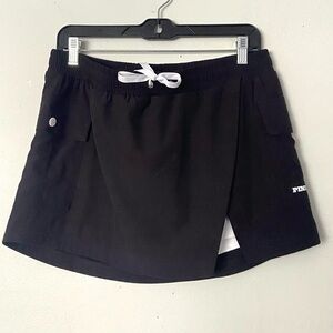 PINK Victoria's Secret L Black Skort with White Accents